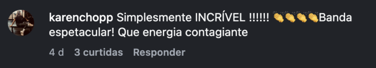 Captura original de comentário sobre a Groove/SA